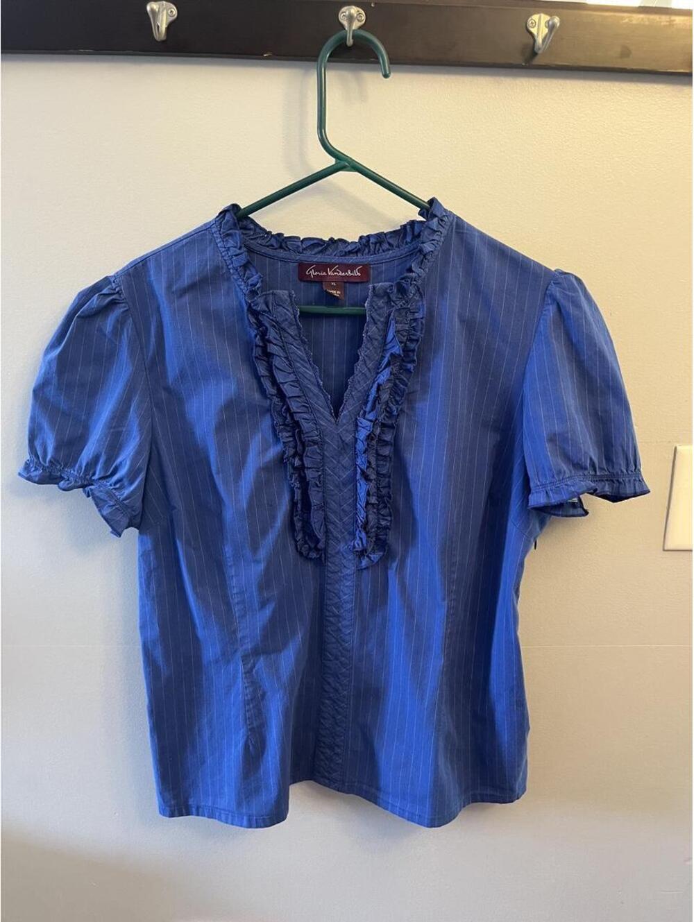 Gloria Vanderbilt Women's Blue Blous